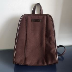 Coach brown backpack with leather straps